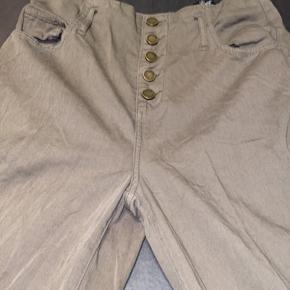 Blank NYC Size 27 Green Brown Button Fly Wide Leg Pants - Picture 12 of 12